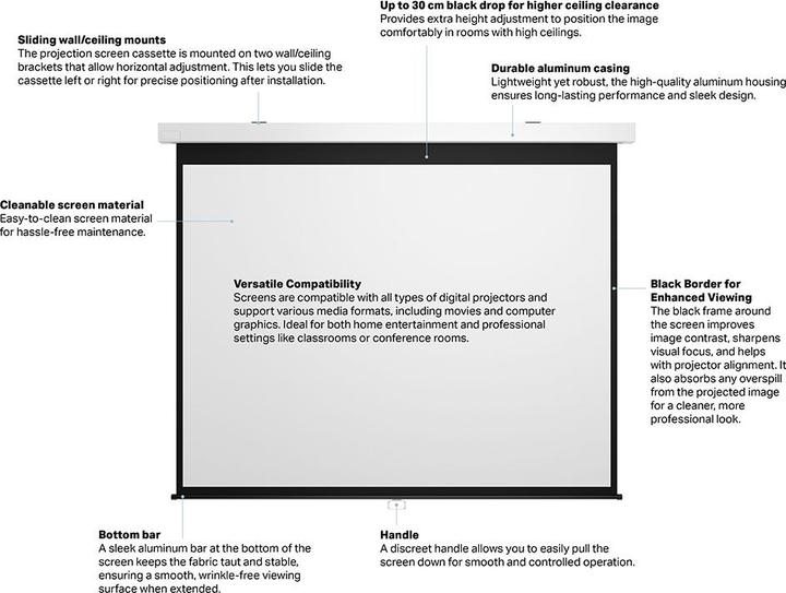 Image du produit Multibrackets Manuel (100", 4:3)