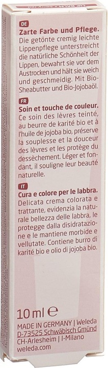 Produktbild Weleda Lip Balm Berry Red (getönte Lippenpflege, 10 ml)