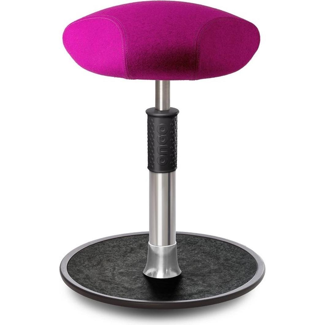 Ongo, Bürostuhl, Sitz- Stehhocker Free Regular Triangel kvadrat Divina Mel. Pink Chrom /schw.