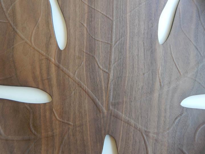 Actual product image Legnoart Walnut Serving Tray, Wood, Brown, 40.5 x 41 x 32 cm