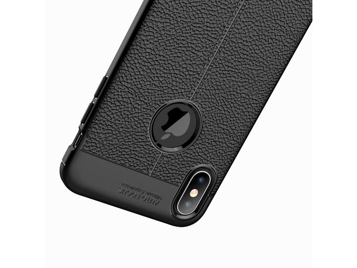 Produktbild Screenguard Apple iPhone XS Max Hülle Leather Design TPU Cover (Apple iPhone XS Max)