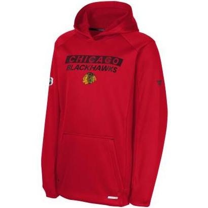Outerstuff, Felpa + Maglione, Rink Pullover JR Hoodie (Rot, Chicago Blackhawks, JR XL), Rosso, (XL)