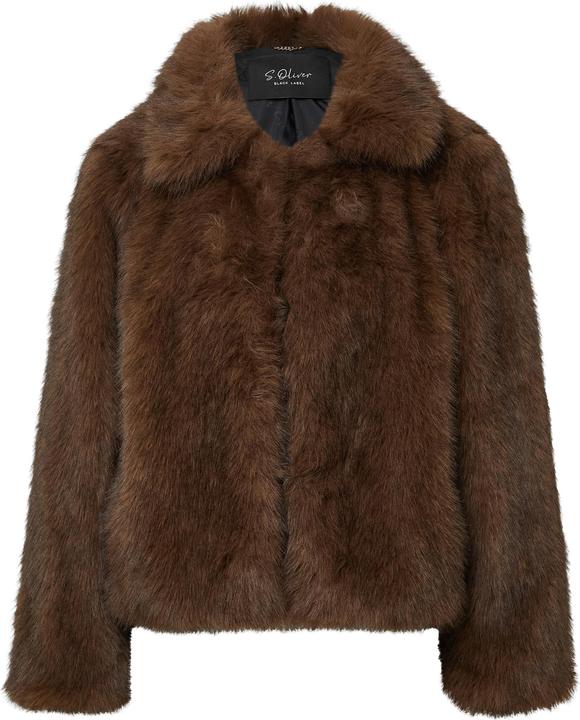 s.Oliver Outdoor-Jacke Gefütterte Jacke aus Webpelz