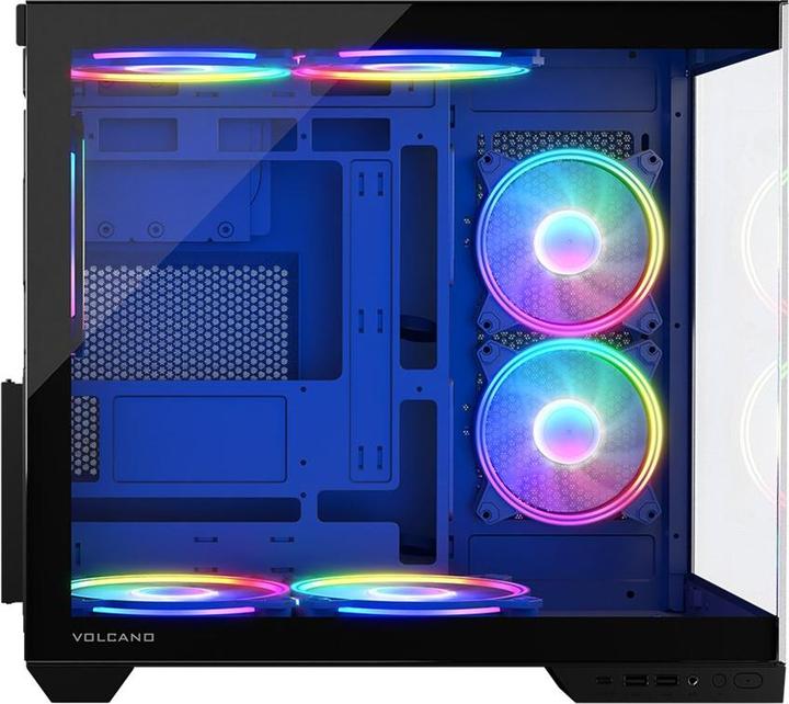 Produktbild Modecom Obudowa Volcano Panorama Apex ARGB 3F czarna (AT-PANORAMA-3F-ARGB-10-000000-0002) (ATX, ITX, mATX)