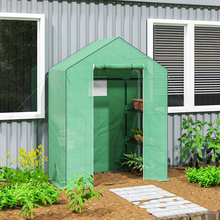 Produktbild Outsunny Gewächshaus Stahl, Kunststoff Grün