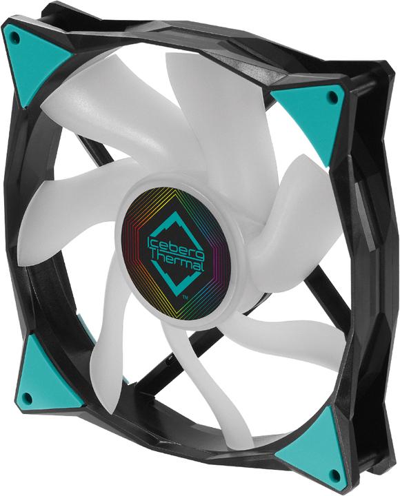 Produktbild Iceberg Thermal IceGALE ARGB Computergehäuse Ventilator 14 cm Schwarz 1 Stück(e) (140 mm, 1 x)