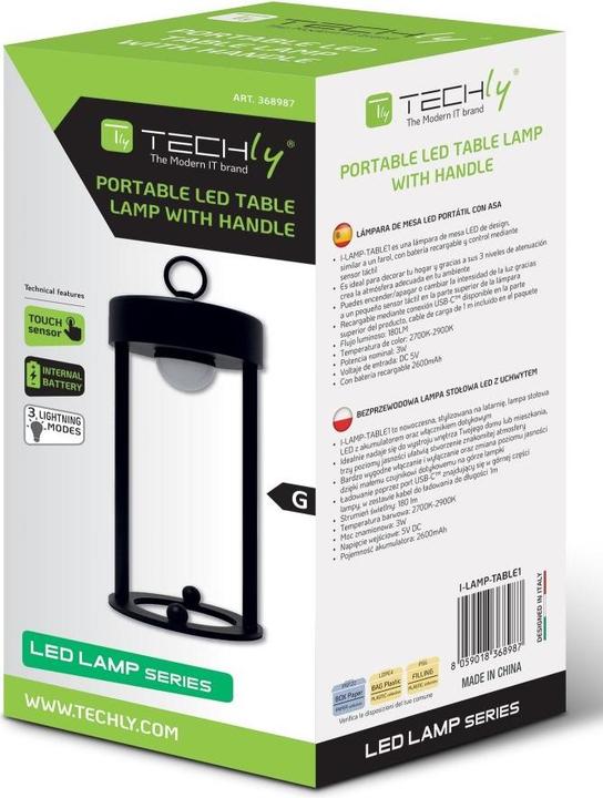 Image du produit Techly Lumière LED sans fil avec suspension tactile (180 lm)