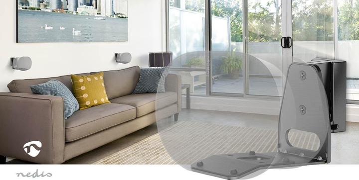 Actual product image Nedis Speaker holder - Compatible with: Sonos Era300 - wall - 5 kg - swivel/tilt - tiltable (1 pcs., Wall installation, Tiltable, Pivoting)