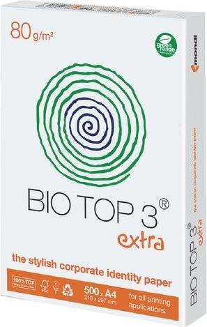 Immagine prodotto Bio Top Organic Top 3 extra, 1 confezione da 500 fogli (80 g/m², 500 x, A4)