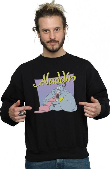 Actual product image Disney Mens Aladdin Genie Wishing Dude Sweatshirt (5XL)