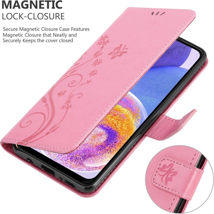 Produktbild Cadorabo Flower Book Hülle für Samsung Galaxy A23 4G (Samsung Galaxy A23)
