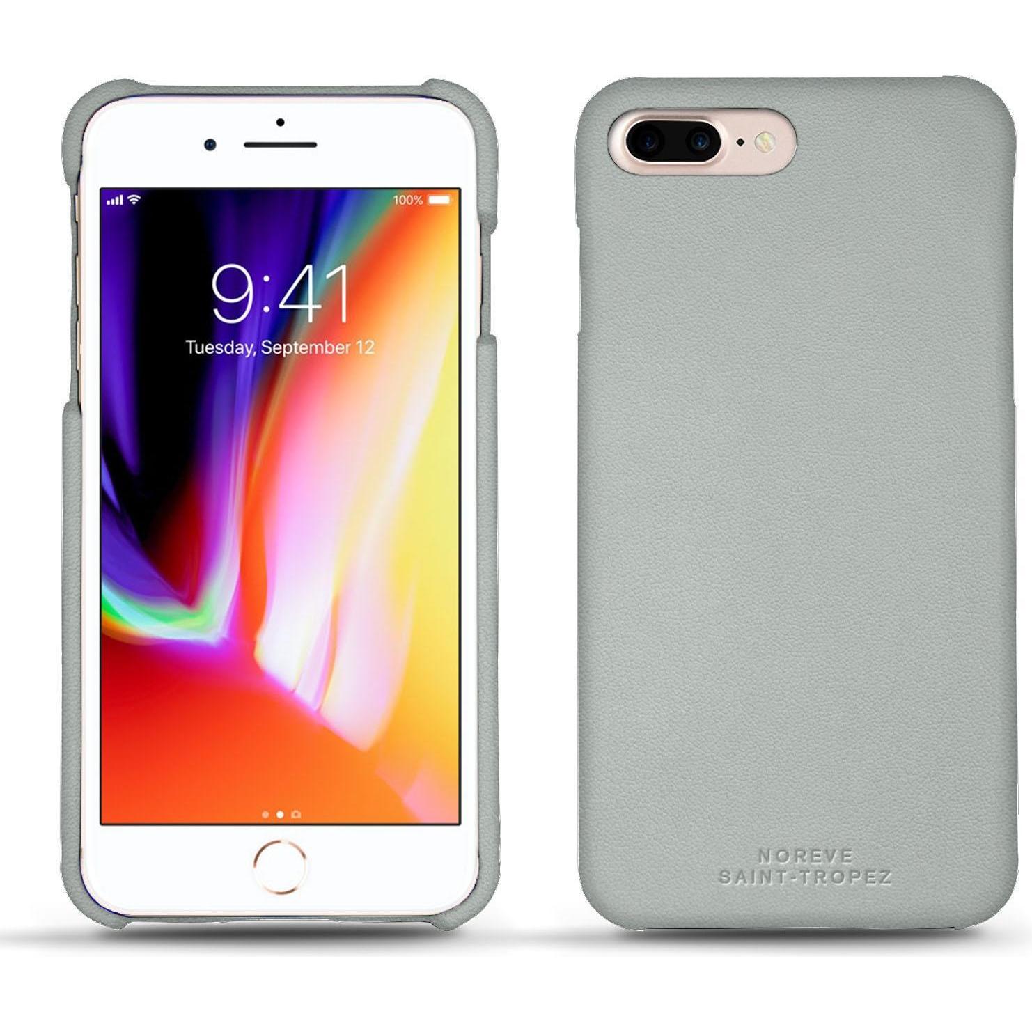 Noreve Lederschutzhülle (Apple iPhone 8 Plus), Smartphone Hülle, Grau