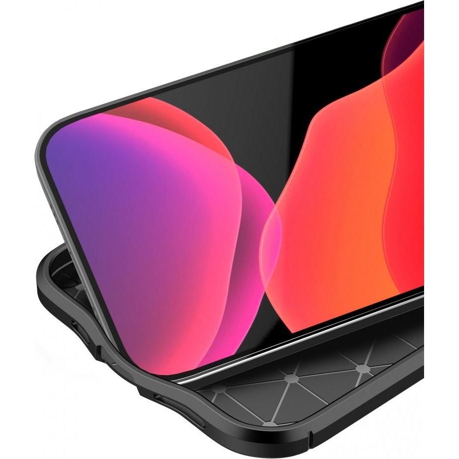 Thumbnail - Screenguard Apple iPhone 12 Pro Hülle Leather Design TPU Cover (Apple iPhone 12 Pro), Smartphone Hülle, Schwarz