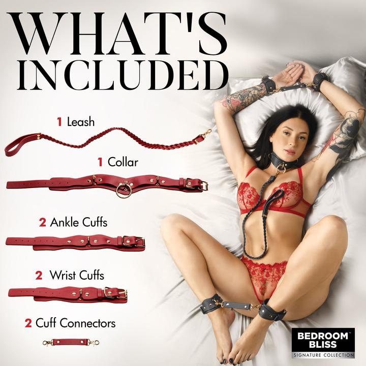 Actual product image Bedroom Bliss XR Brands - Lover's Restraints Set - Red