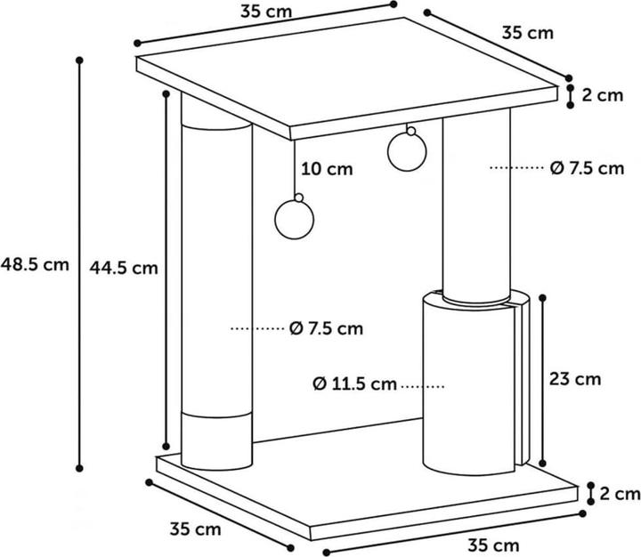 Produktbild Flamingo Monica (48.50 cm, Grau)