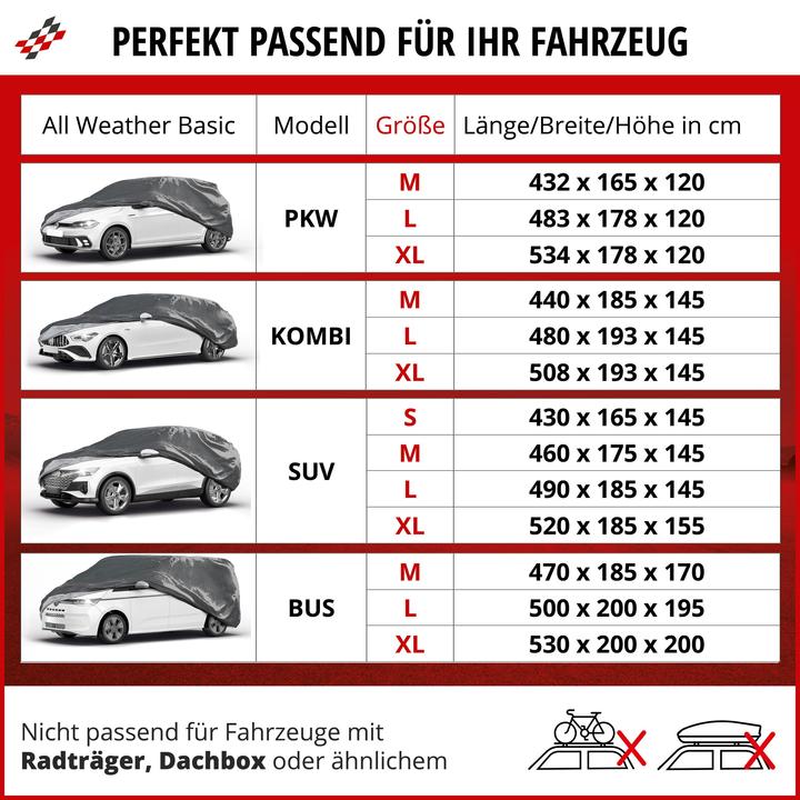 Actual product image Walser Car tarpaulin All Weather, car tarpaulin full garage cover size 7 SUV grey