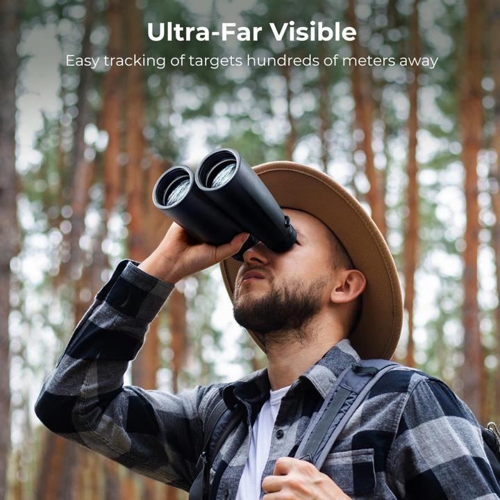 Produktbild K&F Concept 12X50 HD Binoculars, IP66 Waterproof, + Smartphone Adapter, Tripod Adapter, FMC Lens BAK4 Prism (12 x, 50 mm)