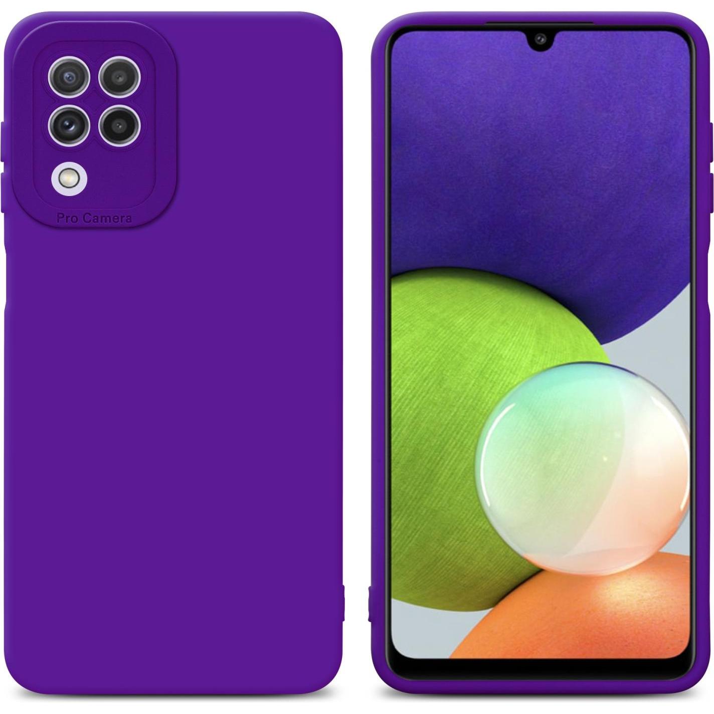 Cadorabo Hülle für Samsung Galaxy A22 4G im TPU Fluid LM162 Style (Samsung Galaxy A22), Smartphone Hülle, Violett