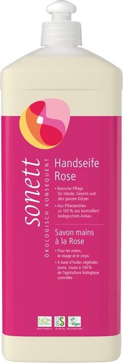 Sonett Handseife Rose Nachfüllflasche (Flüssigseife, 1000 ml)