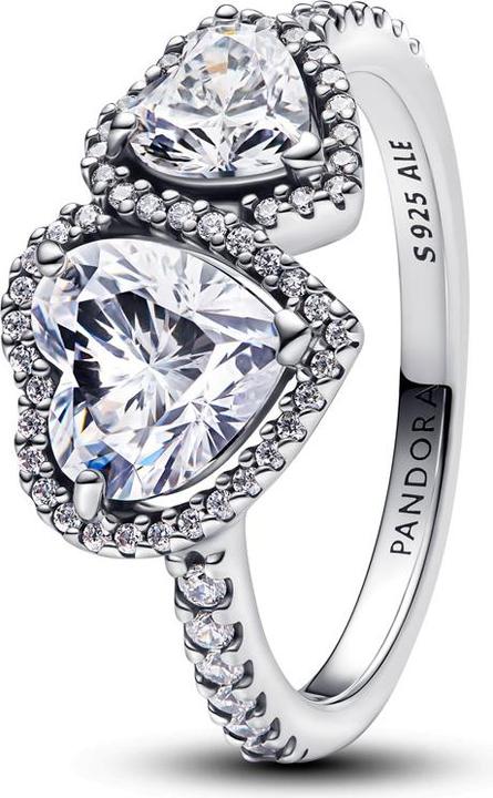 Immagine prodotto Pandora Funkelnder Strahlenkranz Herz Ring (50, 925 Argento)