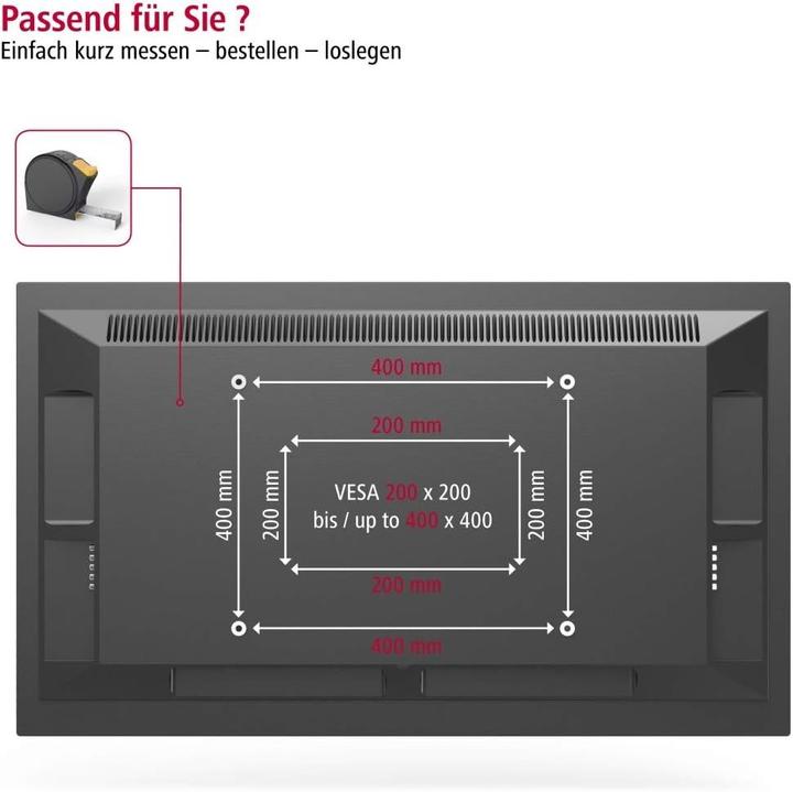 Actual product image Hama TV wall bracket (Wall, 65", 25 kg)