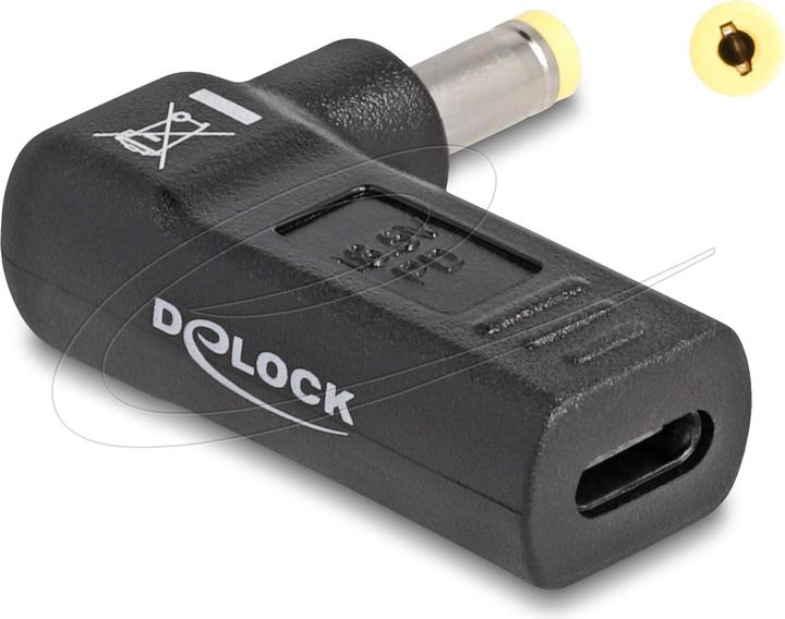 Actual product image Delock Adapter USB-C to HP 4.8 x 1.7 mm 90° angled (3.80 cm)