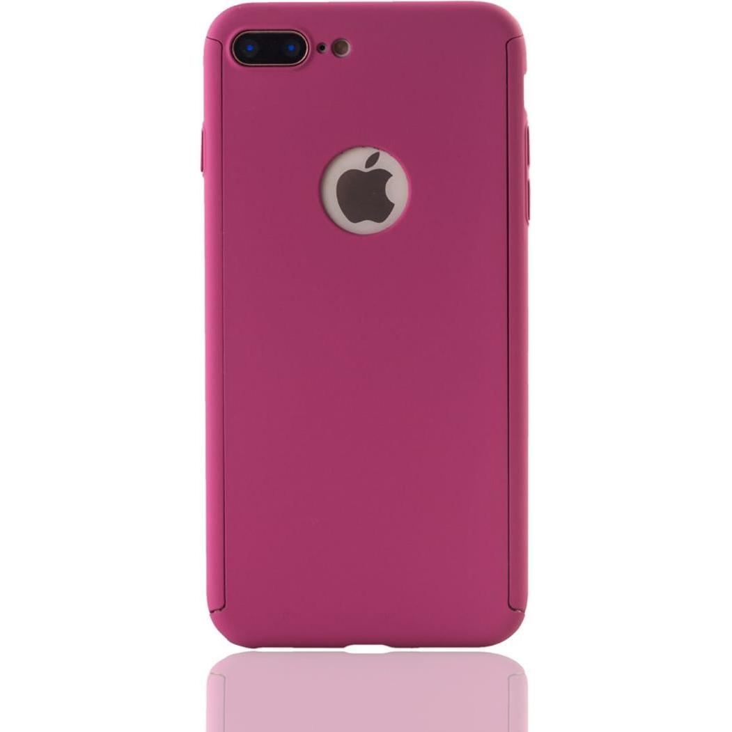 Thumbnail - König Design Hülle Handy Schutz für Apple iPhone 7 Plus Full Case Cover Displayschutz Pink (Apple iPhone 7 Plus), Smartp...