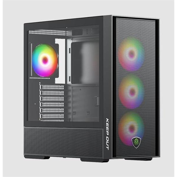 Actual product image Keep Out Gaming ATX Semi-Tower Gehäuse KEEP OUT KO XC-805 MESH ARGB USB3 Schwarz (ATX, ITX)