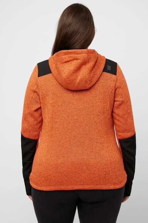 Produktbild Ulla Popken Fleecejacke, Reflektordruck, Kapuze, Daumenloch (50, 52)