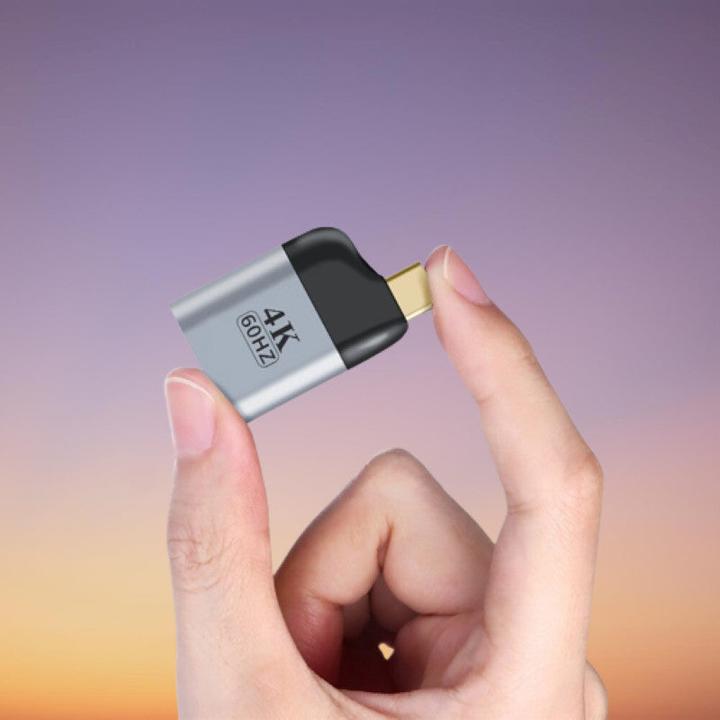 Produktbild Hermex USB-C zu HDMI Adapter Umwandler Konverter Transformer 4K UHD 60Hz m/w (USB Typ-C, HDMI, 4.20 cm)