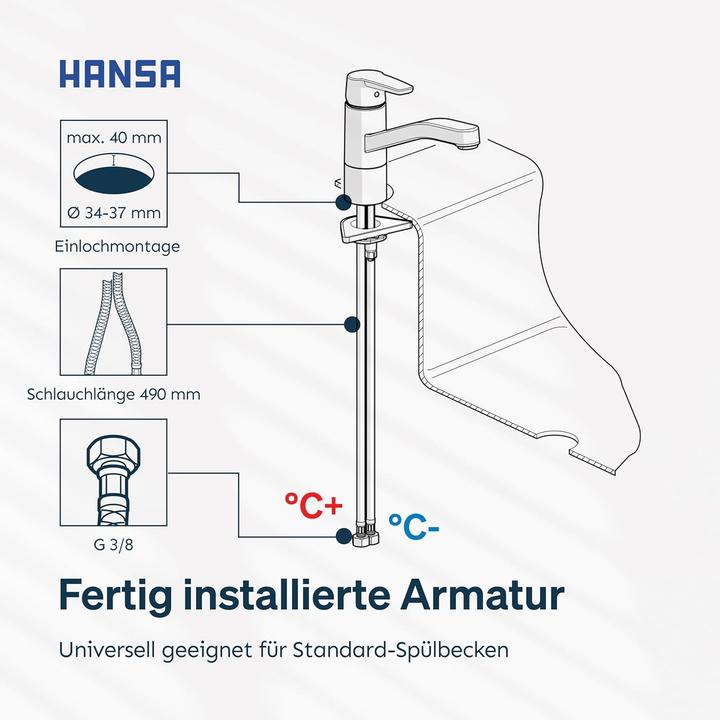 Productafbeelding Hansa kantoorwereld SPT-EH zuilmengkraan HANSAPOLO DN 15 vc (51482293)