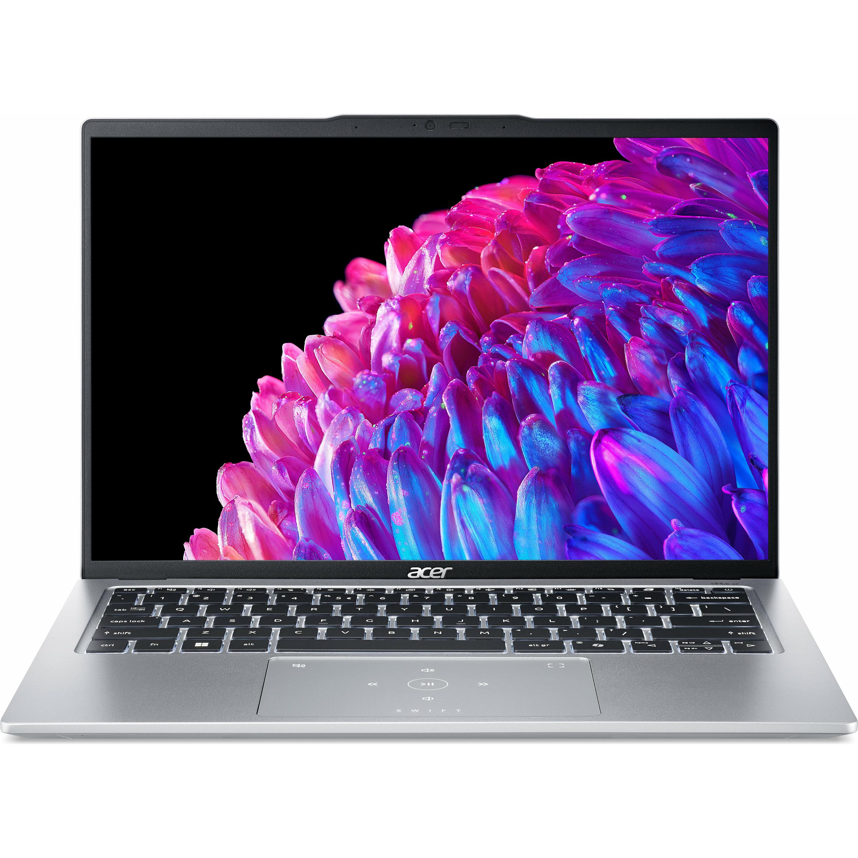 Acer Swift Go 14 OLED (14", 1000 GB, 16 GB, DE, Intel Core Ultra 7 155H), Notebook, Silber