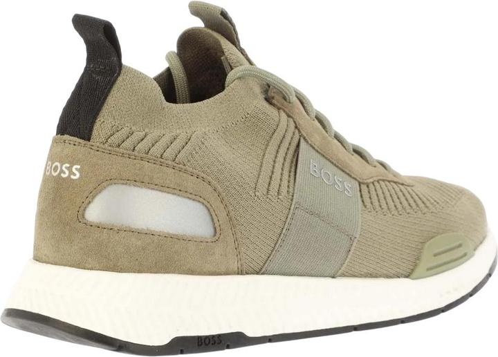 Actual product image BOSS Mens Titanium Suede Panel Running Trainers (38)