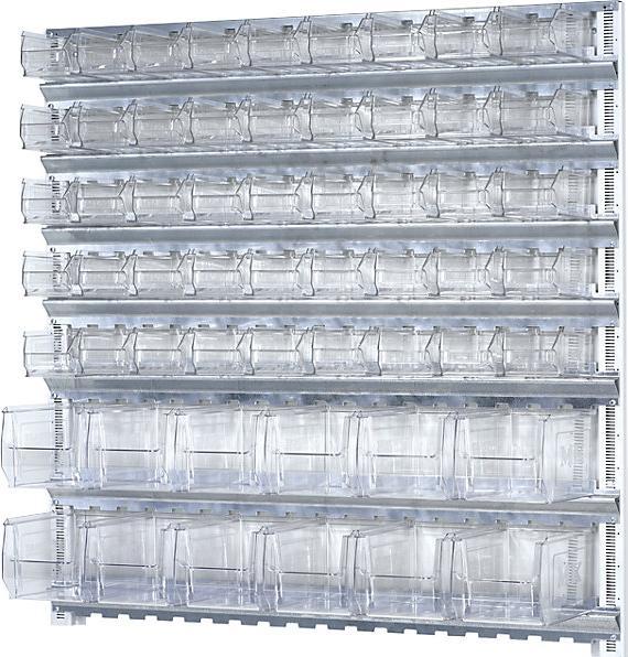 Actual product image kaiserkraft Wall shelving system with open fronted storage bins