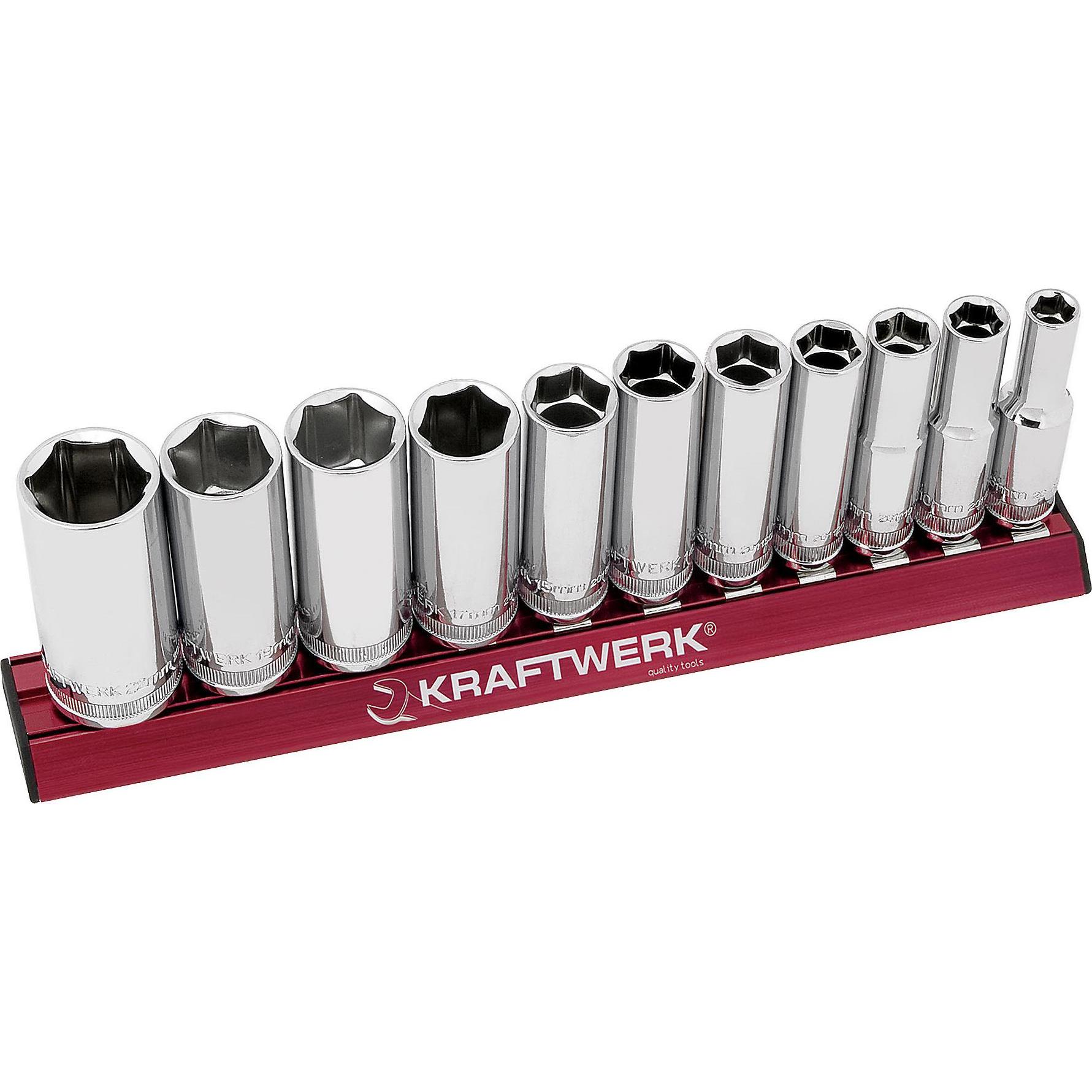 Kraftwerk, Steckschlüssel + Stecknuss, Stecknusssatz lang Magalu