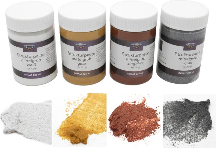 Produktbild Paintersisters Strukturpaste farbig 4er Set