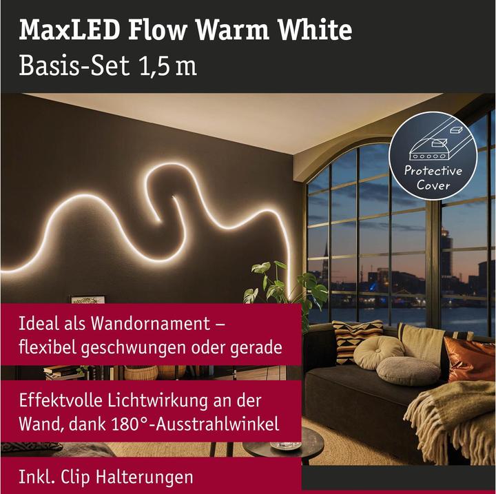 Image du produit Paulmann Kit MaxLED Flow Stripe (Blanc chaud, 150 cm, Intérieur)