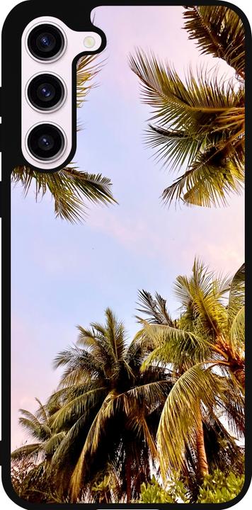 Produktbild PhoneLook Hülle Silikon schwarz Summer 2023 palm tree vibe (Samsung Galaxy S23+)