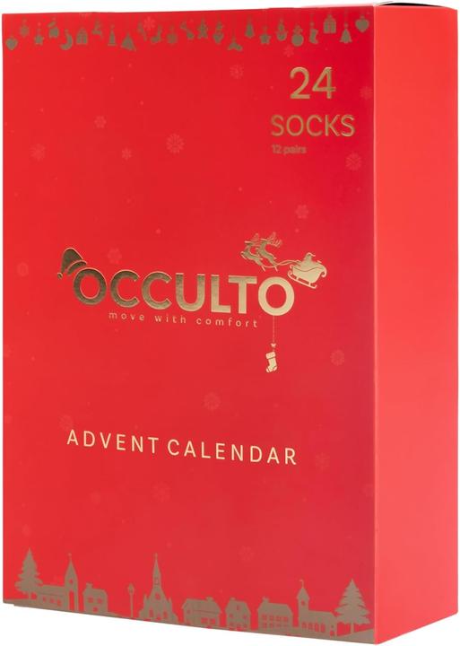 Occulto Damen & Herren Adventskalender Socken (39 - 42)