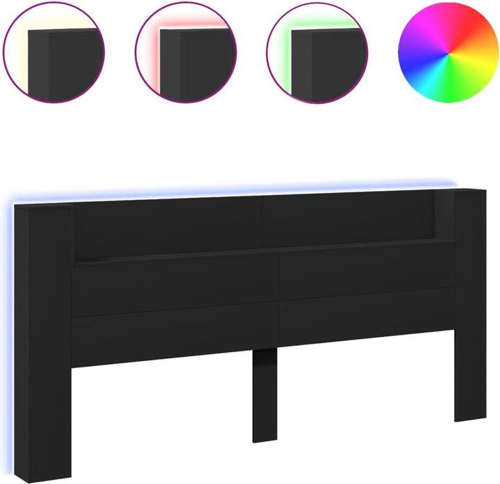 Produktbild vidaXL Kopfteil mit Ablagen (220 x 16.50 x 103.50 cm)