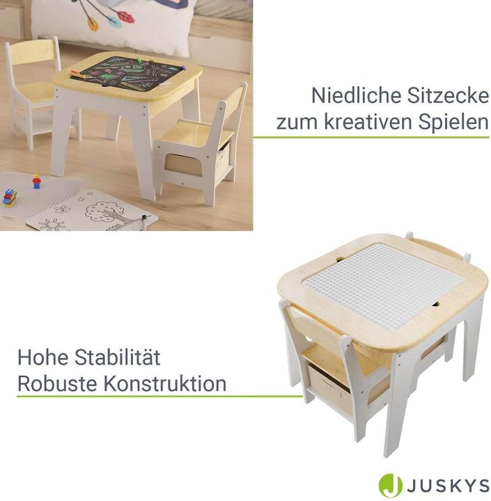 Image du produit Juskys Kindersitzgruppe Milou (Chaise haute, Table des enfants)