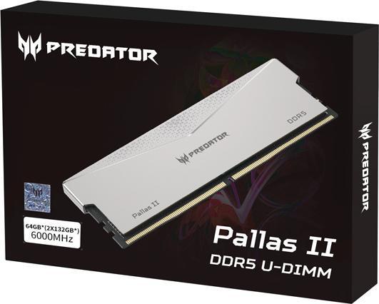 Produktbild Acer Predator Pallas II (2 x 32GB, 6000 MHz, DDR5-RAM, DIMM)