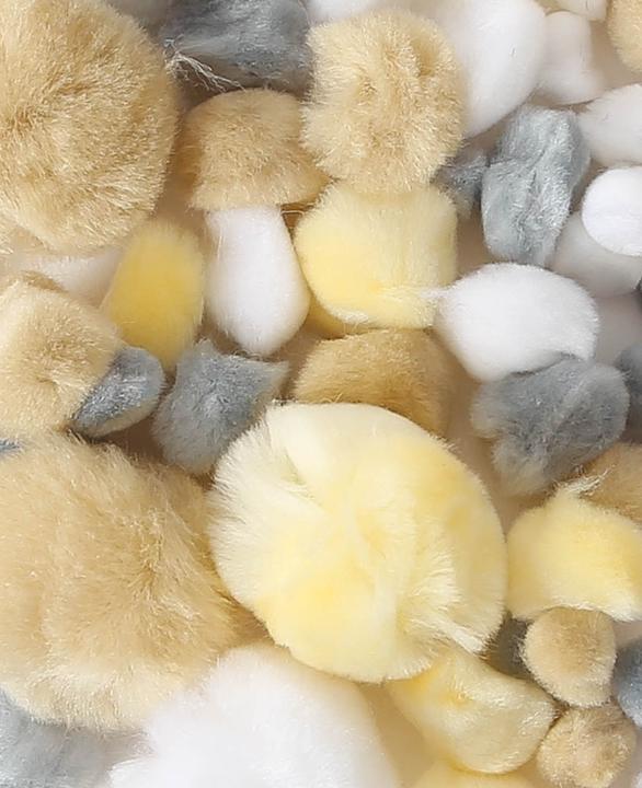 Image du produit I Am Creative Pompons, pastel/naturel, 60 pcs.