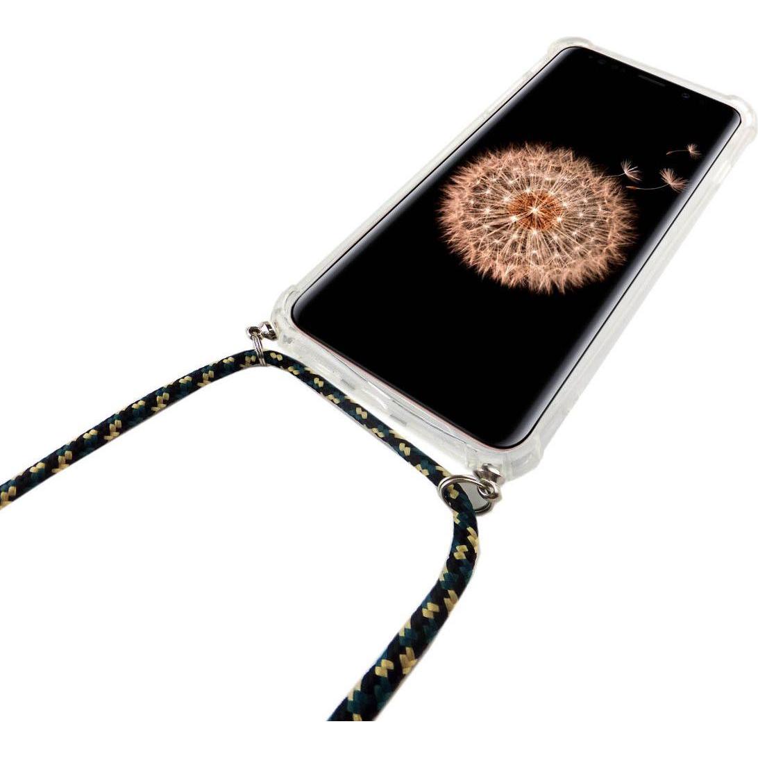 Thumbnail - König Design Handykette für Samsung Galaxy S9 mit Band Case zum umhängen Kordel Camouflage, Handykette, Transparent