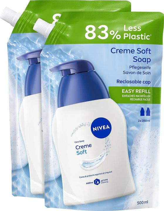 Actual product image NIVEA Creme Soft Refill Duo (Liquid soap, refill)
