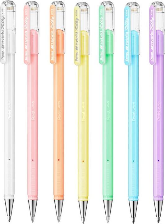 Produktbild Pentel Roller Hybrid Gel Milky (Assortiert, 7 x)