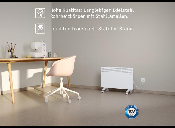Produktbild Stiebel Eltron EG-50-TR2-PM Konvektor-Heizung Standgerät für ca. 25 m², TÜV geprüft, einfacher Regler (2000 W)