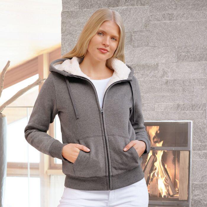 Produktbild Artime Sweatjacke mit Teddy-Futter, Kapuze und Känguru-Taschen (S)