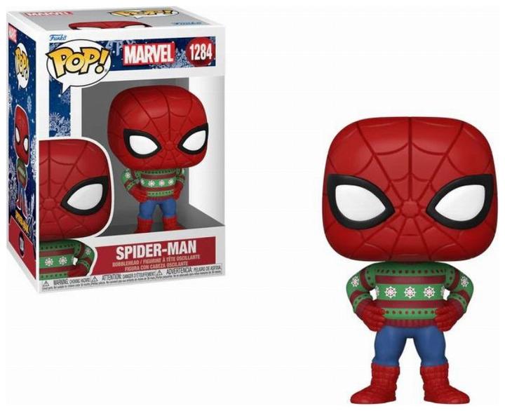 Actual product image Funko MARVEL HOLIDAY - POP N° 1284 - Spider-Man (Pull-Over)