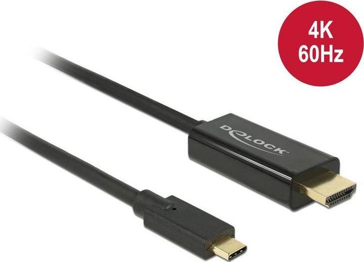 Delock Thunderbolt 3| USB Typ C — HDMI (Typ A) (2 m, HDMI, USB Typ C, 2.0)